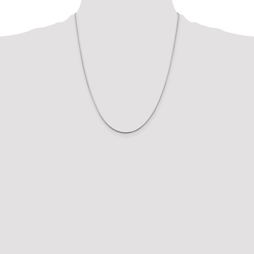 Buy Stylish 1.25mm Diamond-Cut Snake Chain in Sterling Silver - Affordable Elegance