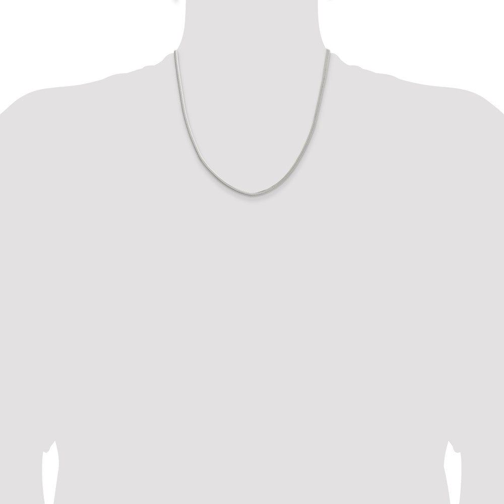 Buy Stylish 3.3mm Flat Oval Snake Chain in Sterling Silver | Affordable Luxury