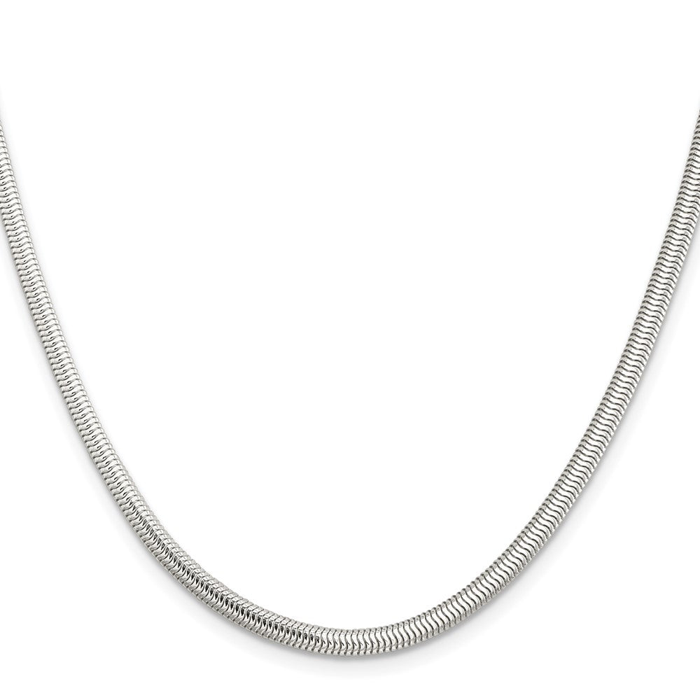 High-Quality 3.5mm Sterling Silver Six-Sided Oval Snake Chain - Stylish Value!