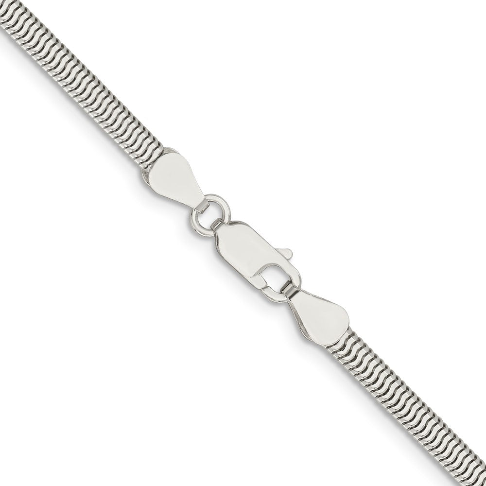 Exclusive 3.5mm Six-Sided Oval Snake Chain in Sterling Silver | Stylish Value