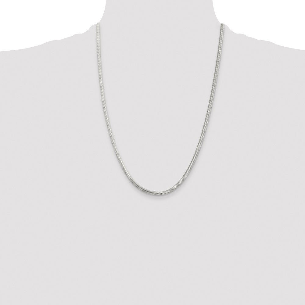 Exclusive 3.5mm Six-Sided Oval Snake Chain in Sterling Silver | Stylish Value