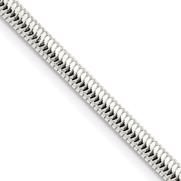 3.5mm Sterling Silver Six-Sided Oval Snake Chain
