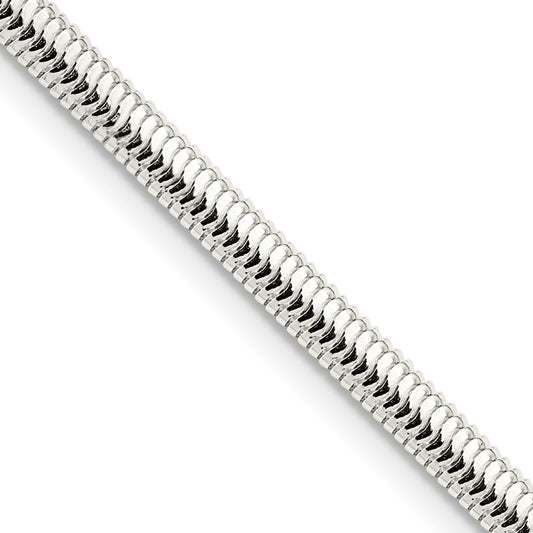 Exclusive 3.5mm Six-Sided Oval Snake Chain in Sterling Silver | Stylish Value