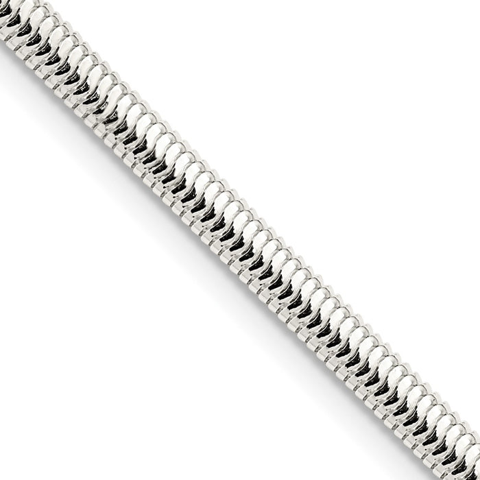 Exclusive 3.5mm Six-Sided Oval Snake Chain in Sterling Silver | Stylish Value-1