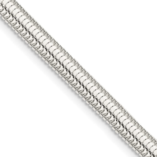 Exclusive Sterling Silver 5mm Six-Sided Oval Snake Chain | Stylish Value