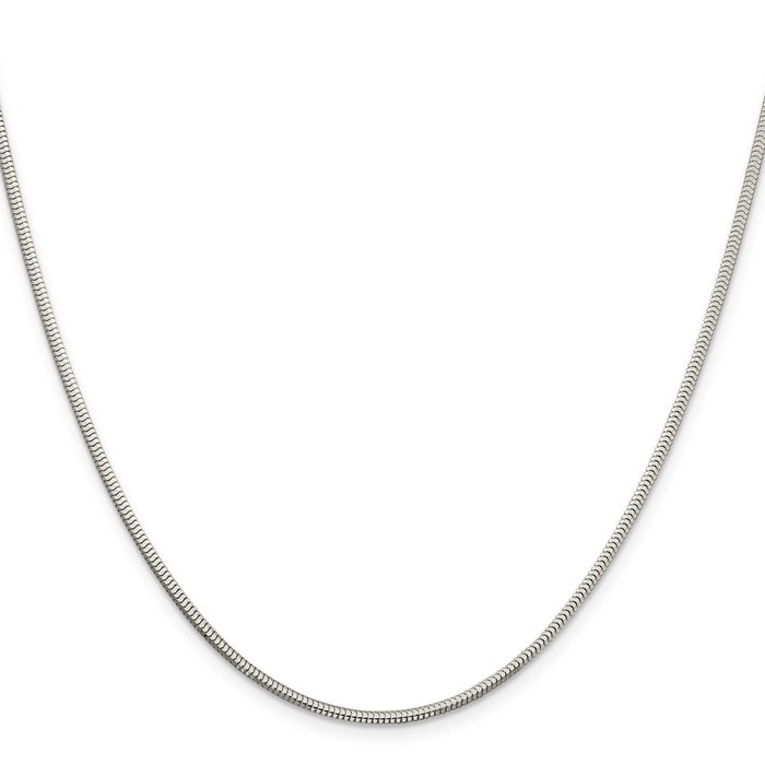 Buy Stylish 2mm Diamond-Cut Snake Chain in Sterling Silver - Affordable Luxury-2