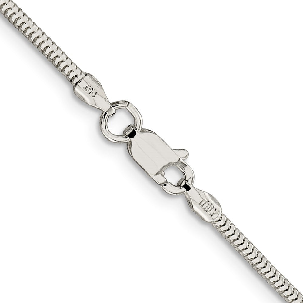 Buy Stylish 2mm Diamond-Cut Snake Chain in Sterling Silver - Affordable Luxury