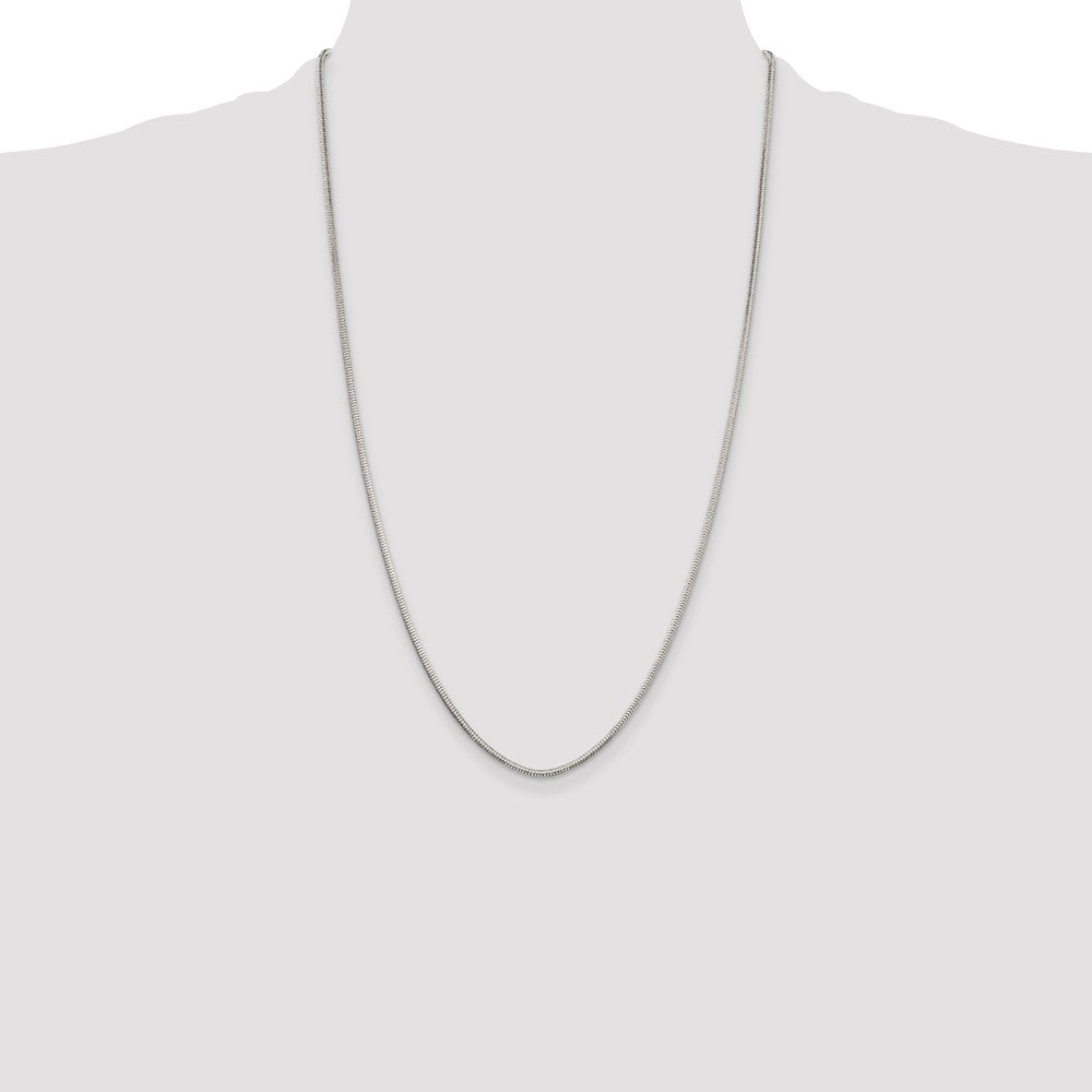Buy Stylish 2mm Diamond-Cut Snake Chain in Sterling Silver - Affordable Luxury