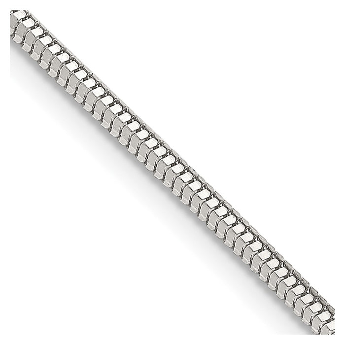 Buy Stylish 2mm Diamond-Cut Snake Chain in Sterling Silver - Affordable Luxury-1