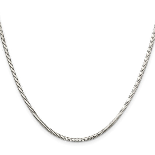 Buy Stylish 2.5mm Diamond-Cut Snake Chain in Sterling Silver - Luxury Value!