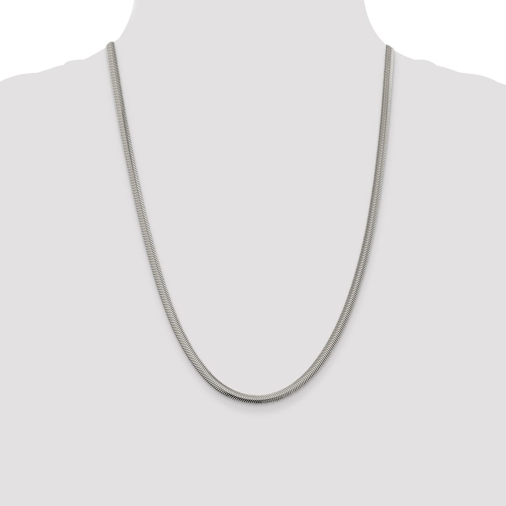Buy Exclusive 4.2mm Sterling Silver Flat Oval Snake Chain Necklace | Stylish Value