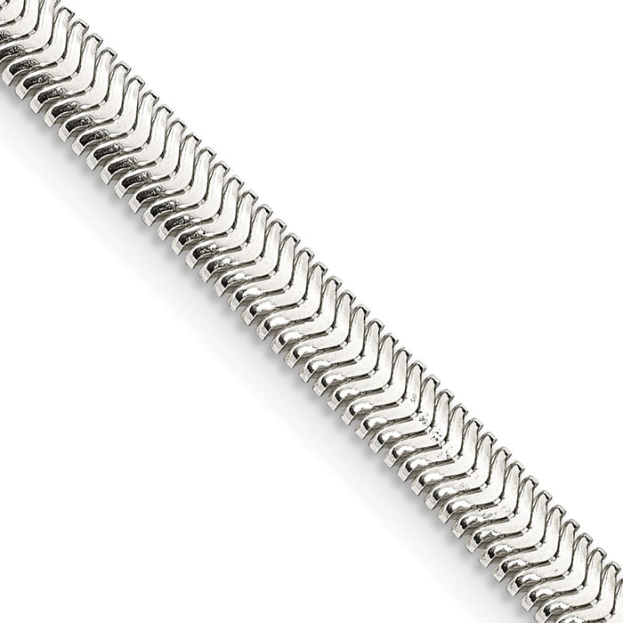 Buy Exclusive 4.2mm Sterling Silver Flat Oval Snake Chain Necklace | Stylish Value-1