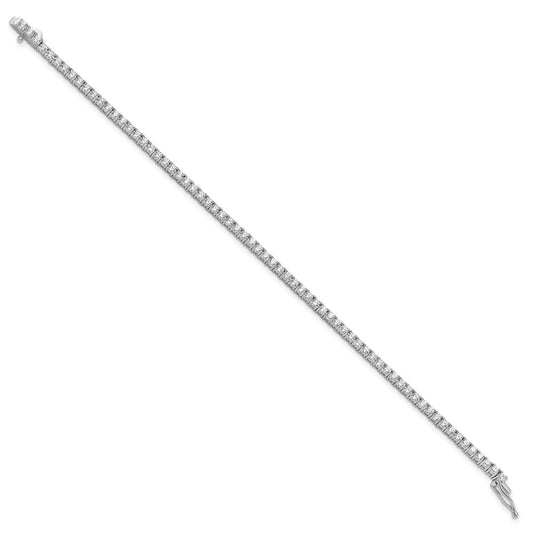 Buy Stylish 7-Inch Rhodium-Plated Silver Bracelet with 70 CZ Stones