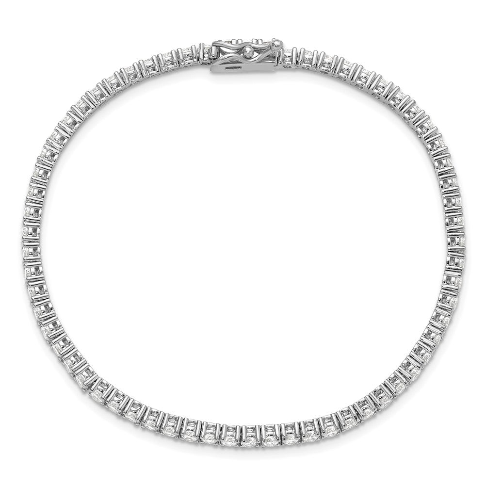 Shop Exclusive Rhodium-Plated Sterling Silver 7-Inch Bracelet with 68 CZ Stones