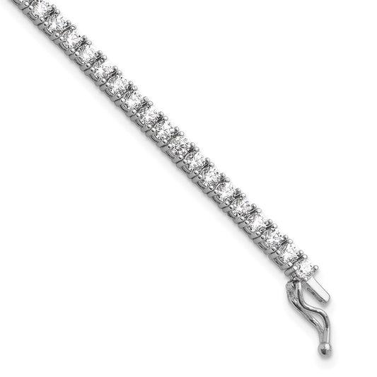 Shop Exclusive Rhodium-Plated Sterling Silver 7-Inch Bracelet with 68 CZ Stones