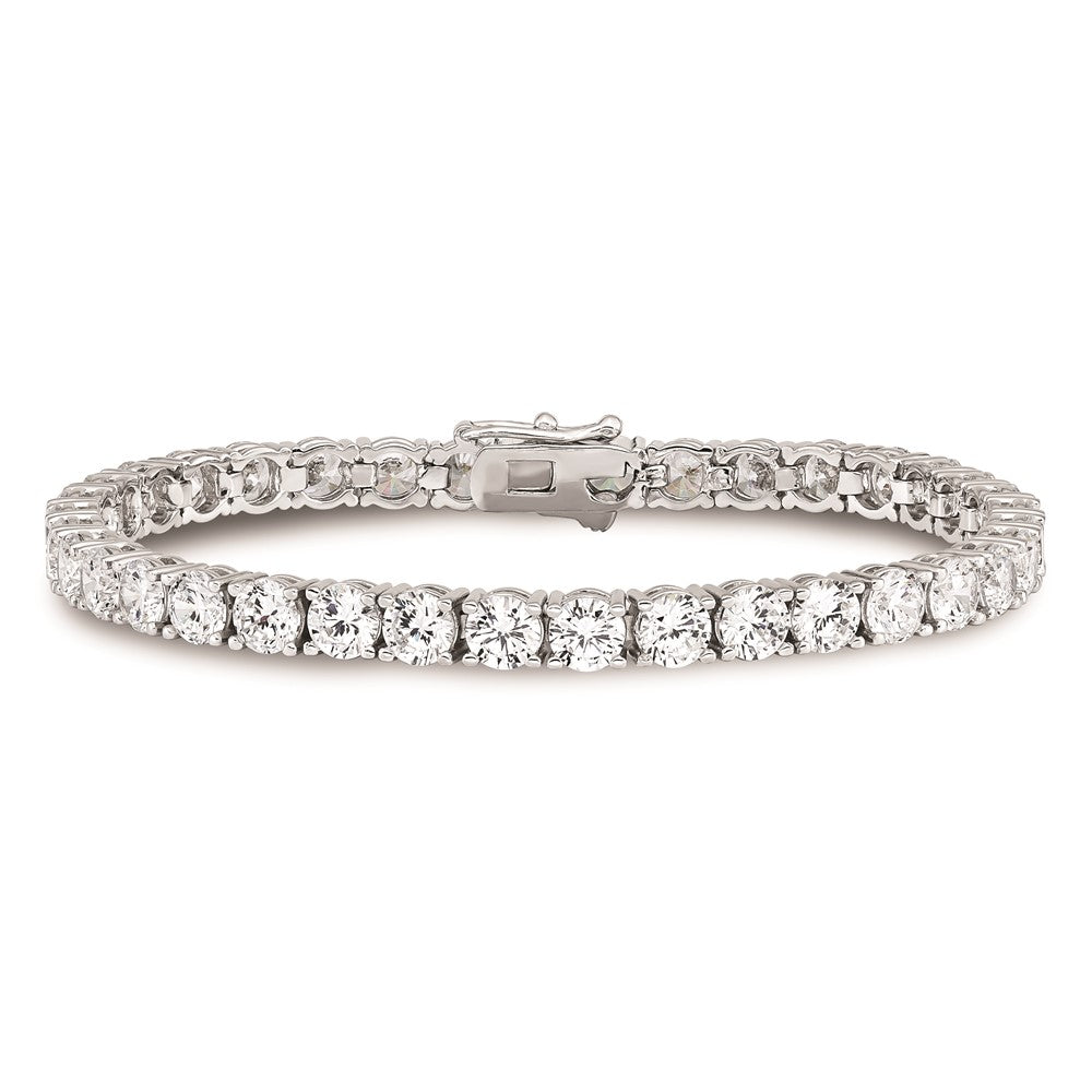 Buy Stylish 7-Inch Rhodium-Plated Sterling Silver Bracelet with 37 CZ Stones