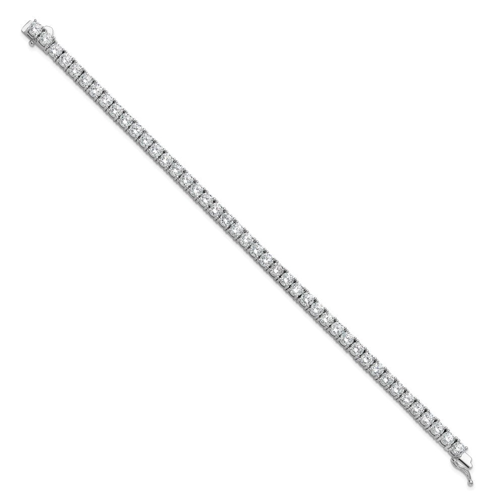 Shop Exclusive 8-Inch Rhodium-Plated Sterling Silver Bracelet - 43 CZ Stones