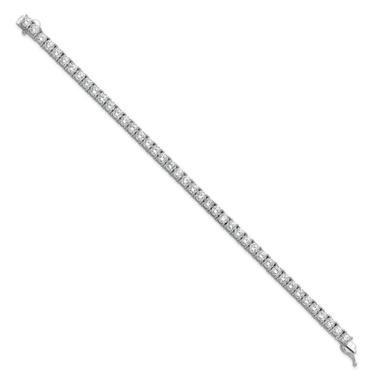 Shop Exclusive 8-Inch Rhodium-Plated Sterling Silver Bracelet - 43 CZ Stones