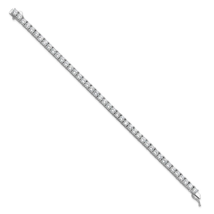 Shop Exclusive 8-Inch Rhodium-Plated Sterling Silver Bracelet - 43 CZ Stones-2