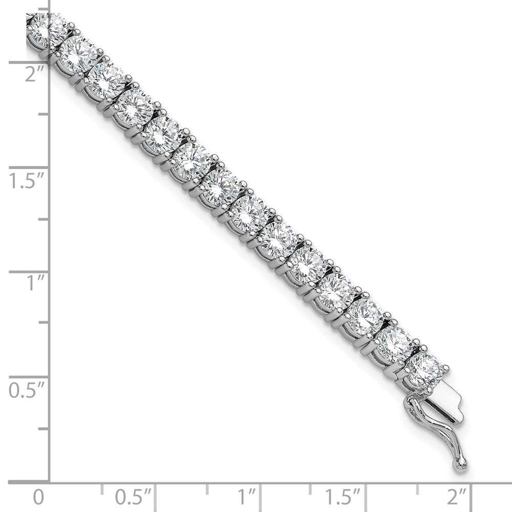 Shop Exclusive 8-Inch Rhodium-Plated Sterling Silver Bracelet - 43 CZ Stones