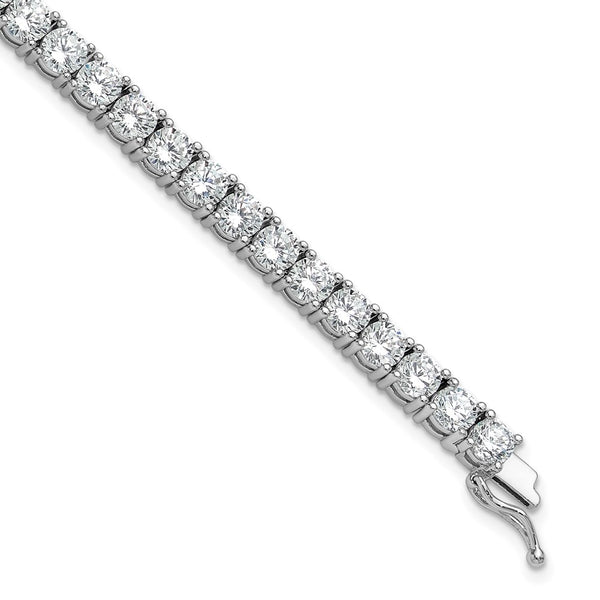 8-Inch Rhodium-Plated Sterling Silver Bracelet - 43 CZ Stones