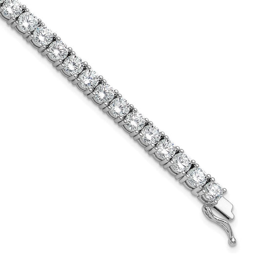 Shop Exclusive 8-Inch Rhodium-Plated Sterling Silver Bracelet - 43 CZ Stones