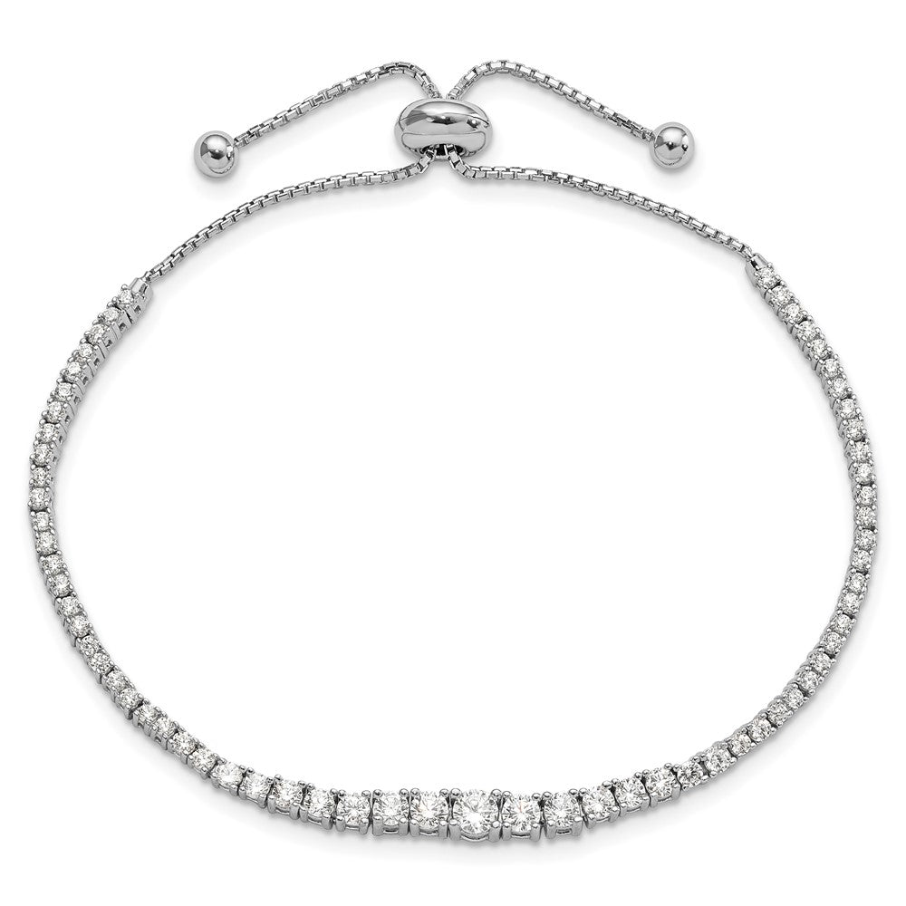 Shop Exclusive Rhodium-Plated Sterling Silver Bracelet with 67 CZ Stones