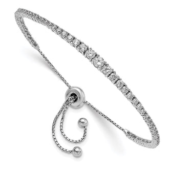 Shop Exclusive Rhodium-Plated Sterling Silver Bracelet with 67 CZ Stones
