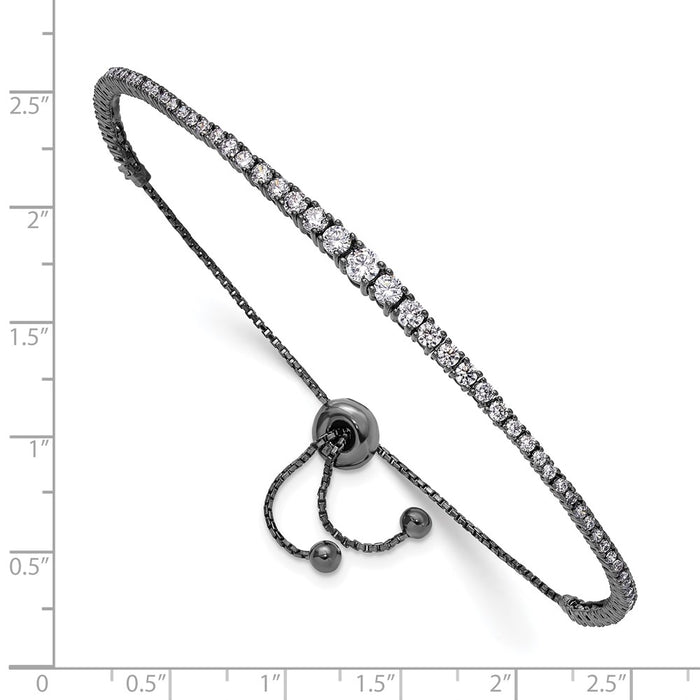 Shop Stylish Sterling Shimmer Adjustable Bracelet - 5 to 9 Inches, CZ Stones-3