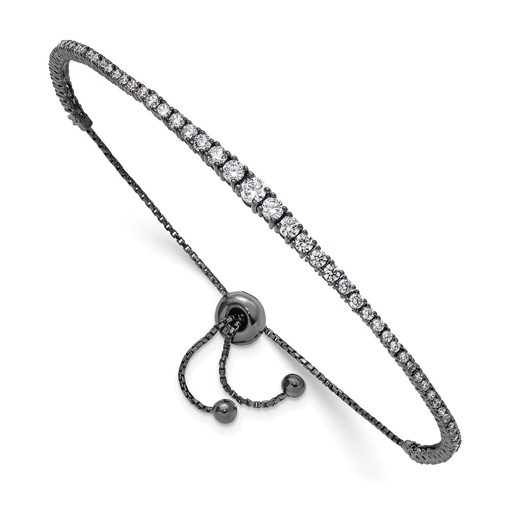 Shop Stylish Sterling Shimmer Adjustable Bracelet - 5 to 9 Inches, CZ Stones