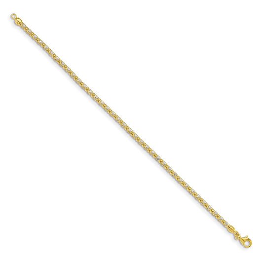 Shop Stylish Gold-Tone CZ Chain Bracelet | 7.5" Sterling Silver Design