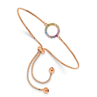 Buy Stylish Prizma Adjustable Bolo Bracelet | 14K Gold-Plated & CZ Design