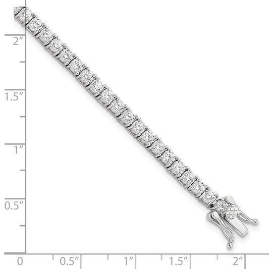 Buy Stylish Rhodium-Plated CZ Tennis Bracelet in Sterling Silver - Affordable Elegance