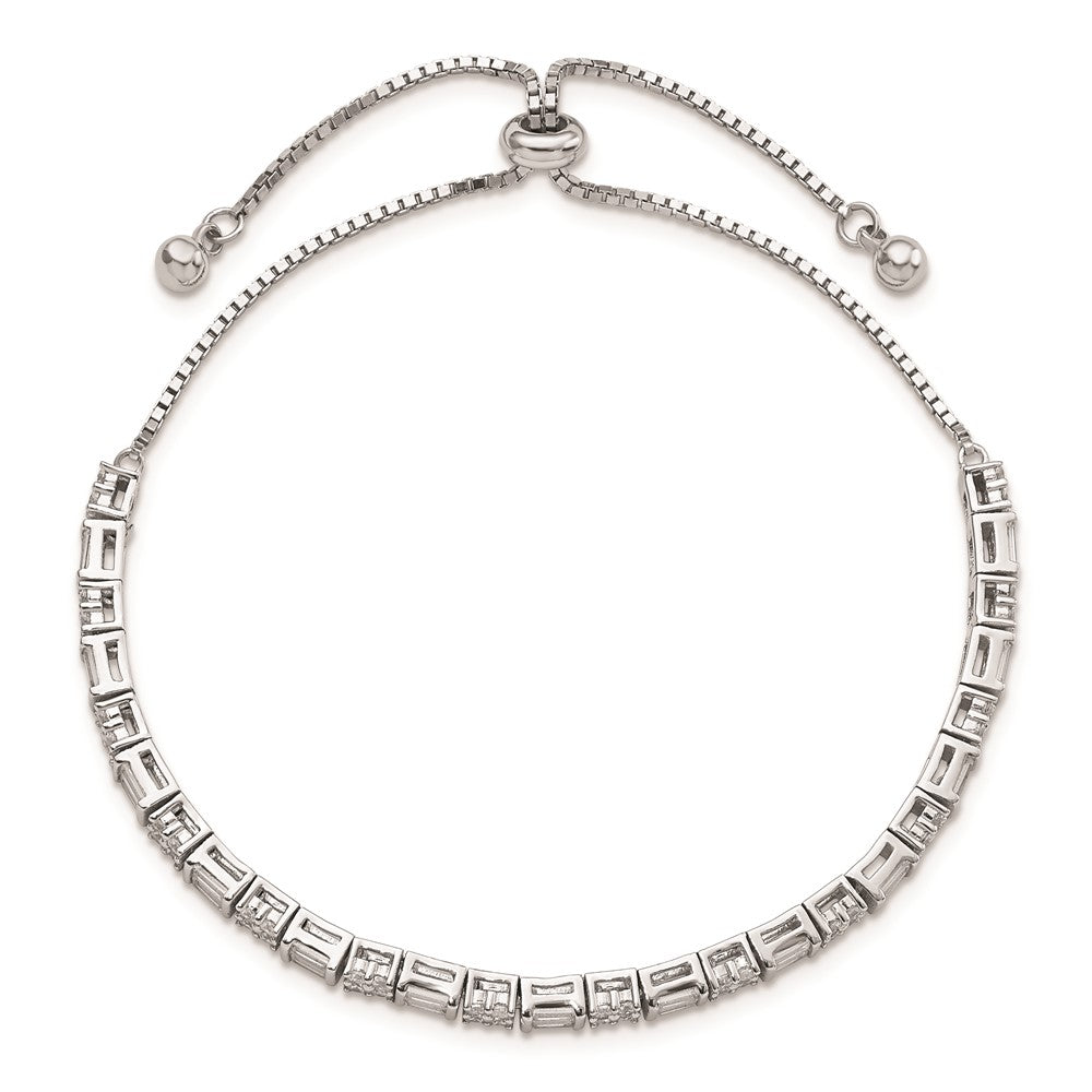 Buy Stylish Rhodium-Plated Sterling Silver Adjustable Bracelet - Affordable Luxury