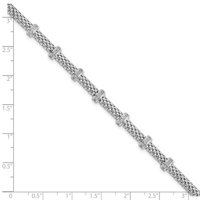 Shop Stylish Rhodium-Plated CZ Bracelet in Sterling Silver | Affordable Luxury-3