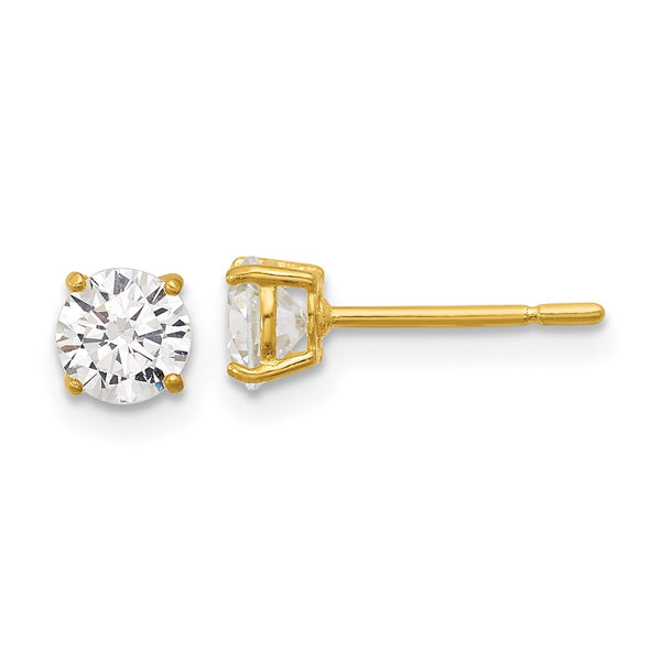 Sterling Silver Gold-Plated CZ Bracelet & Earring Set