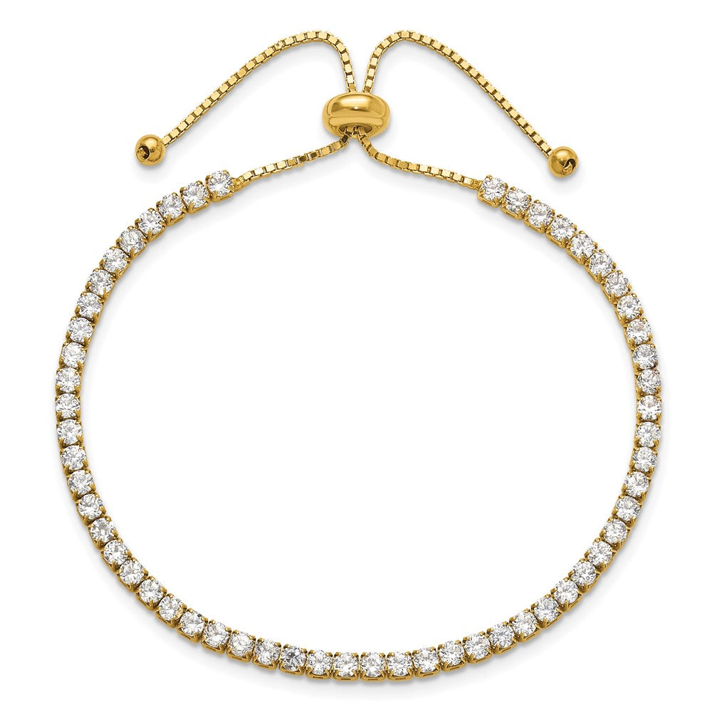 High-Quality Sterling Silver Gold-Plated CZ Bracelet & Earring Set - Stylish Value