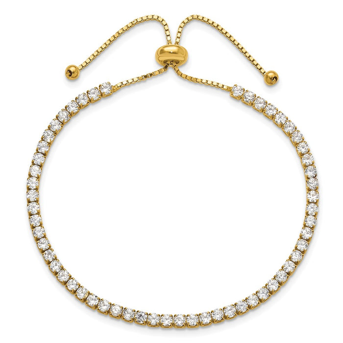 High-Quality Sterling Silver Gold-Plated CZ Bracelet & Earring Set - Stylish Value-4