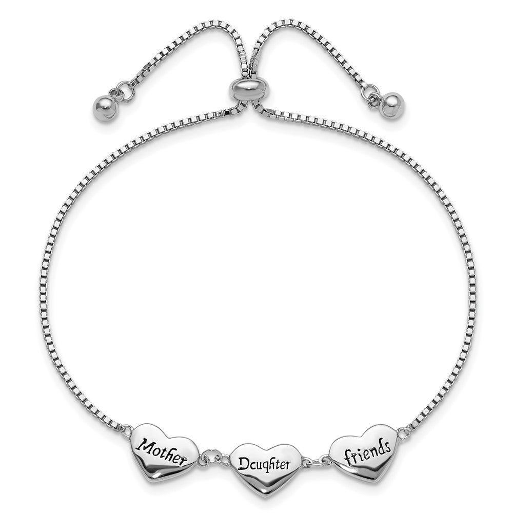Shop Stylish Sterling Silver Rhodium-Plated Enamel Bracelet - Perfect Gift!