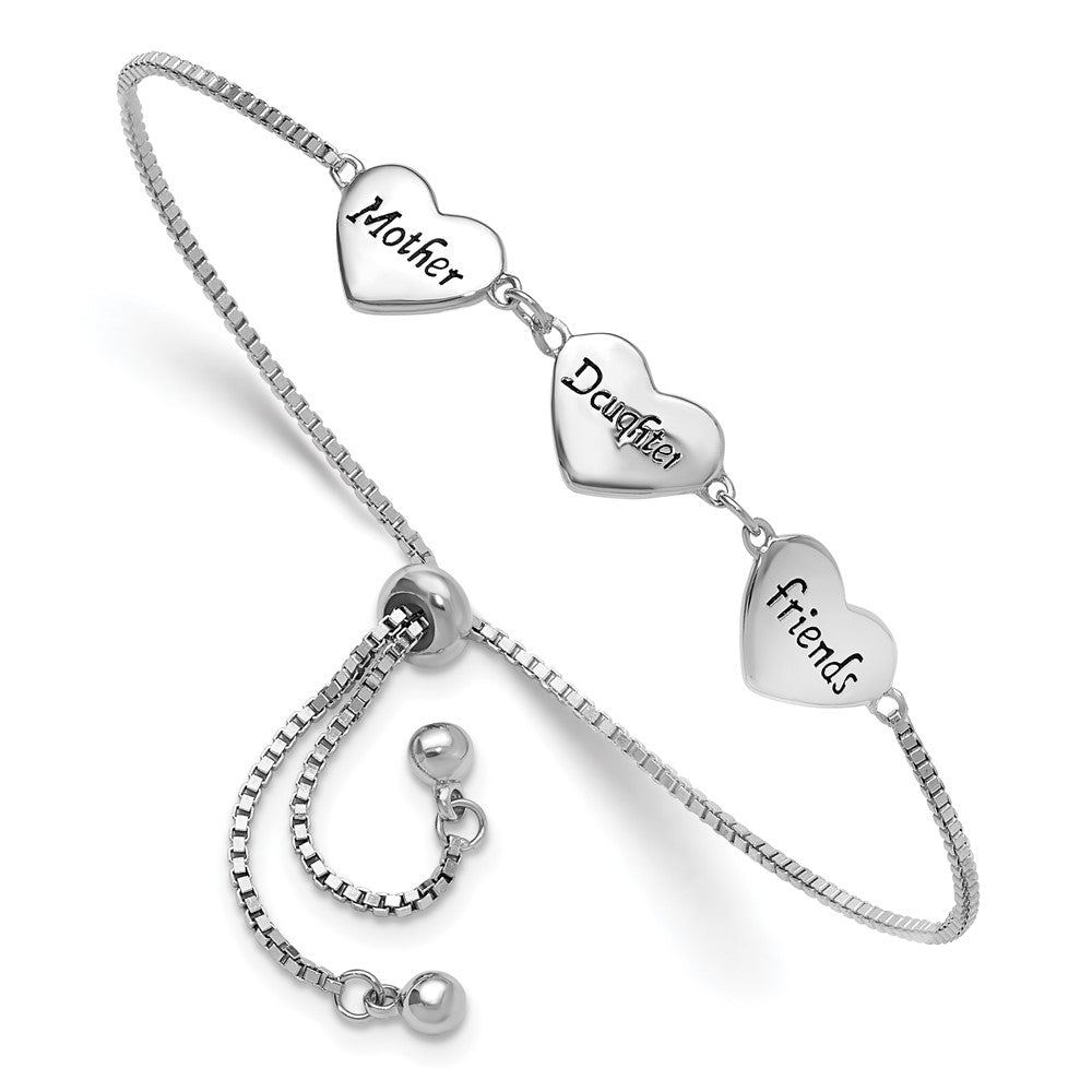 Shop Stylish Sterling Silver Rhodium-Plated Enamel Bracelet - Perfect Gift!