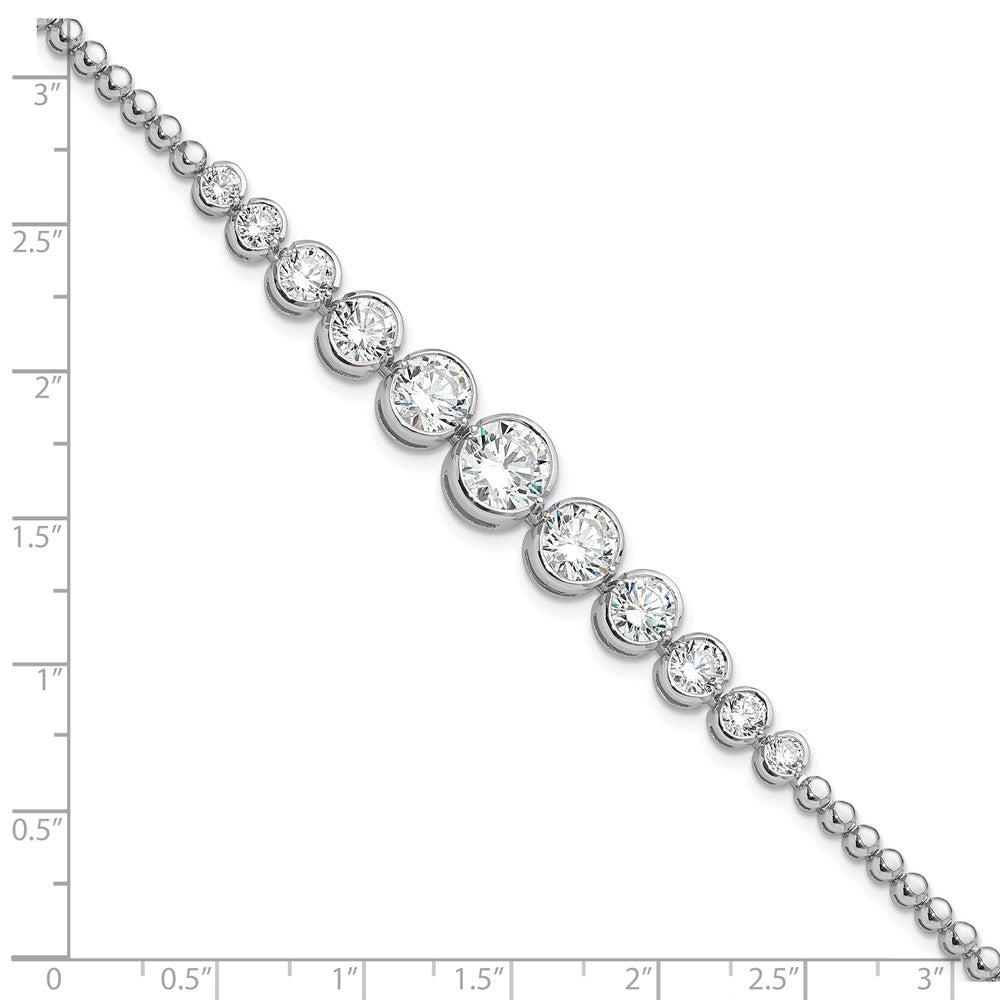 Exclusive Rhodium-Plated Sterling Silver CZ Bracelet - Stylish & Affordable
