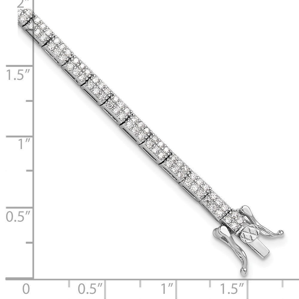 Buy Stylish Rhodium-Plated Sterling Silver Micro Pave CZ Bracelet - 7.5"