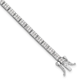 Buy Stylish Rhodium-Plated Sterling Silver Micro Pave CZ Bracelet - 7.5"