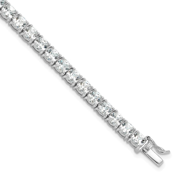 Rhodium-Plated Sterling Silver CZ Tennis Bracelet - Style GR1-1008356