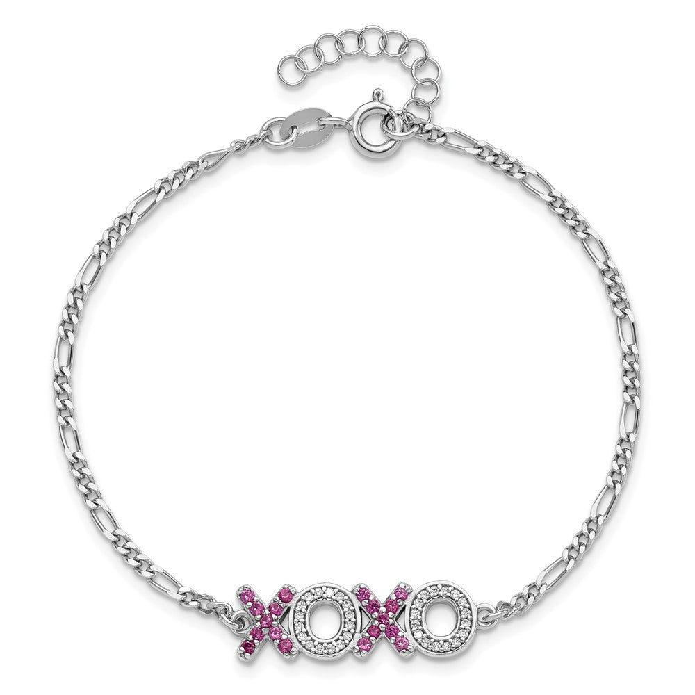 Buy Exclusive Sterling Silver Rhodium-Plated CZ Bracelet - 7.25" + 1" Extender