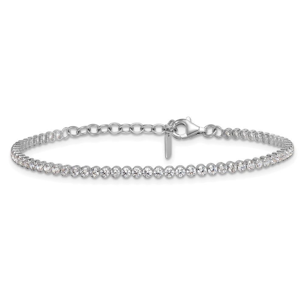 Buy Stylish 2.5mm CZ Tennis Bracelet in Sterling Silver - 6.25in + Extender
