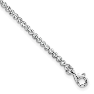 Buy Stylish 2.5mm CZ Tennis Bracelet in Sterling Silver - 6.25in + Extender