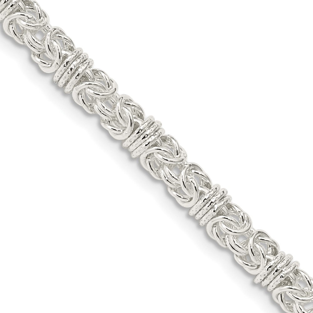 Buy 4mm Elegant Byzantine Chain in High-Quality Sterling Silver - Stylish Value!