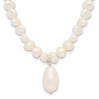Buy Exclusive 18-Inch Sterling Silver Freshwater Pearl Drop Necklace - Stylish Value