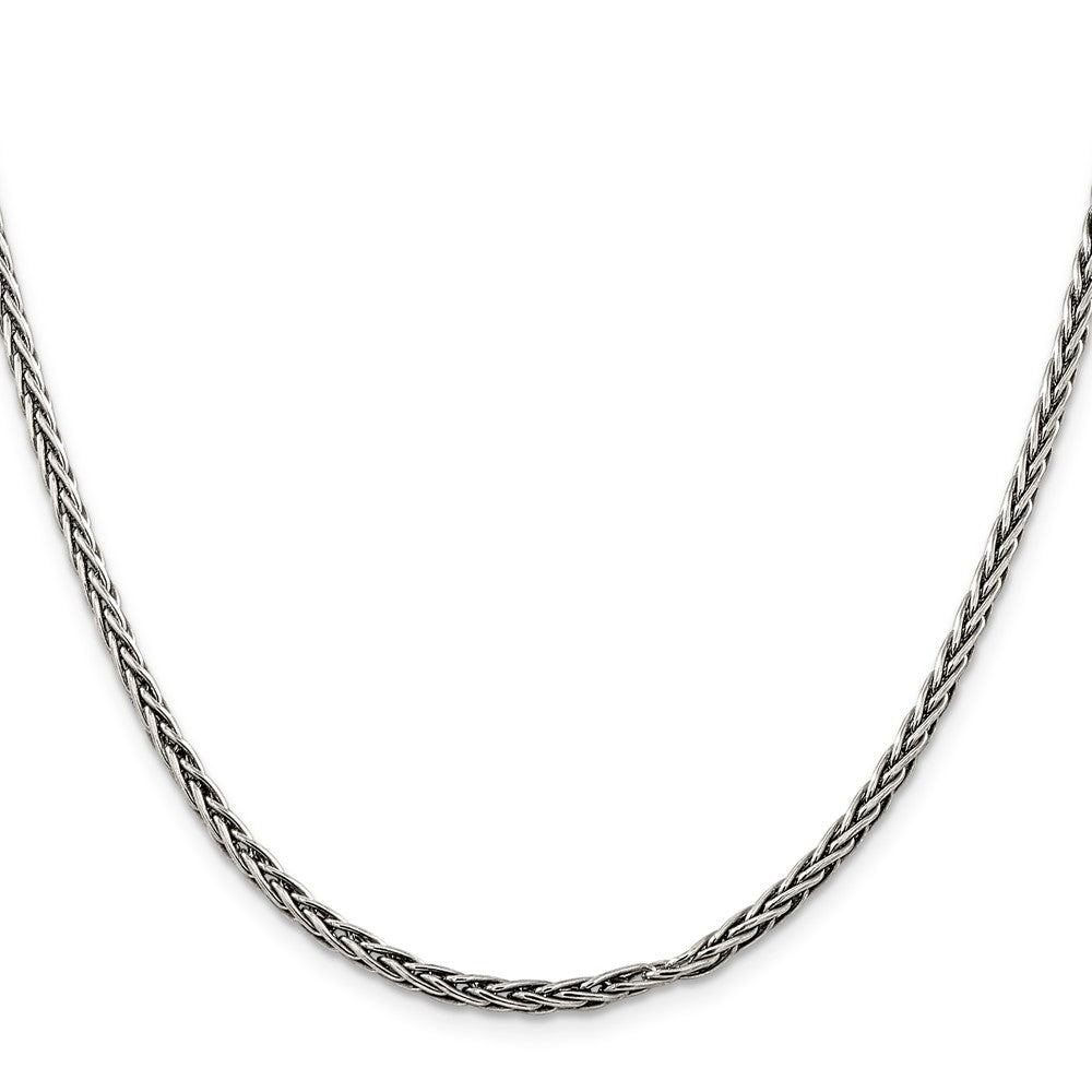 Buy Exclusive 3.25mm Antiqued Sterling Silver Solid Square Spiga Chain - Stylish Value!